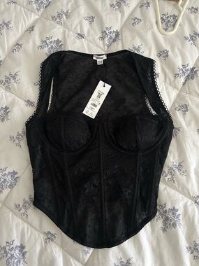 Garage Black Lace corset top